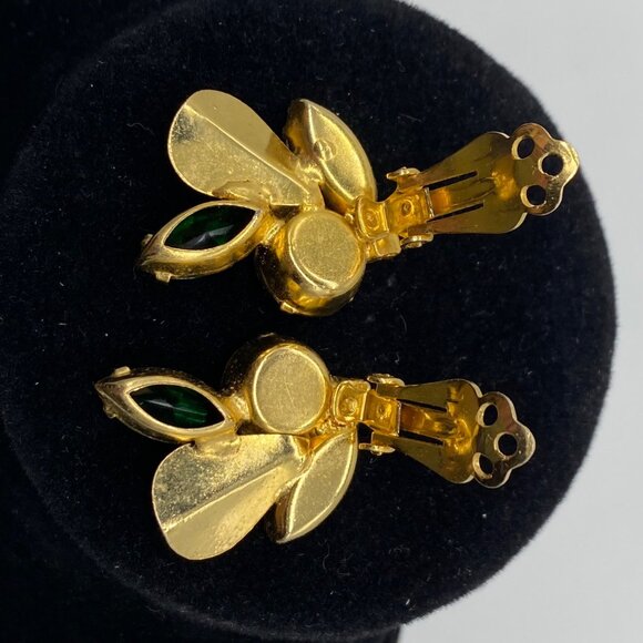 Juliana D&E Fall Watermelon Rhinestone Brooch Scalloped Lea Earrings Set - Picture 11 of 13